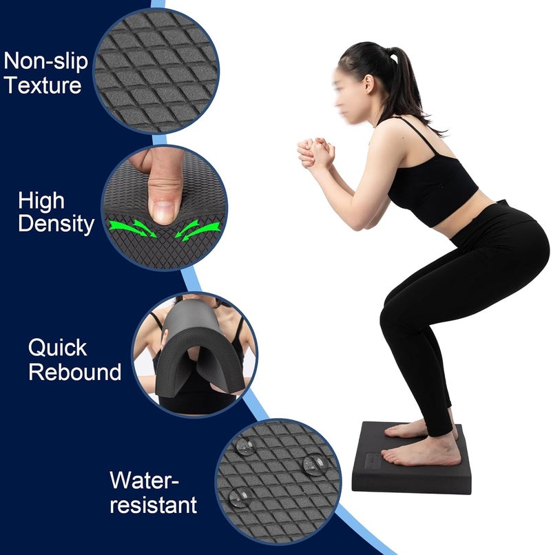 StrongTek Professional Foam Exercise Balance Pad - 15.8" x 13" x 2", High-Density TPE Foam Knee Pad, Non-Slip & Water-Resistant, for Balance Training, Physical Therapy, Yoga, and More - Image 3